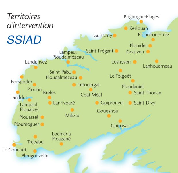 Territoires d'intervention SSIAD